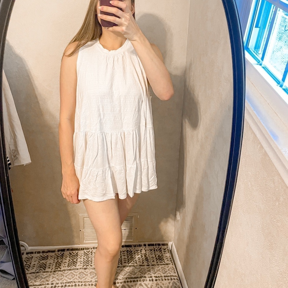 Free People Right On Time Tunic Top White